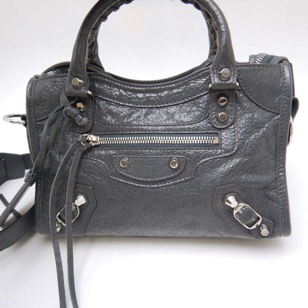 Balenciaga Classic Mini City Handbag Dark Gray - Picture 5 of 8